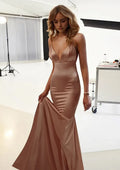 Champagne Mermaid Prom Dress in A Curve Hugging Masterpiece for Glamorous Nights