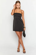 Timeless Special Occasion Sophisticated Graceful Stylish Elegant Satin Sleeveless Short Homecoming Dress