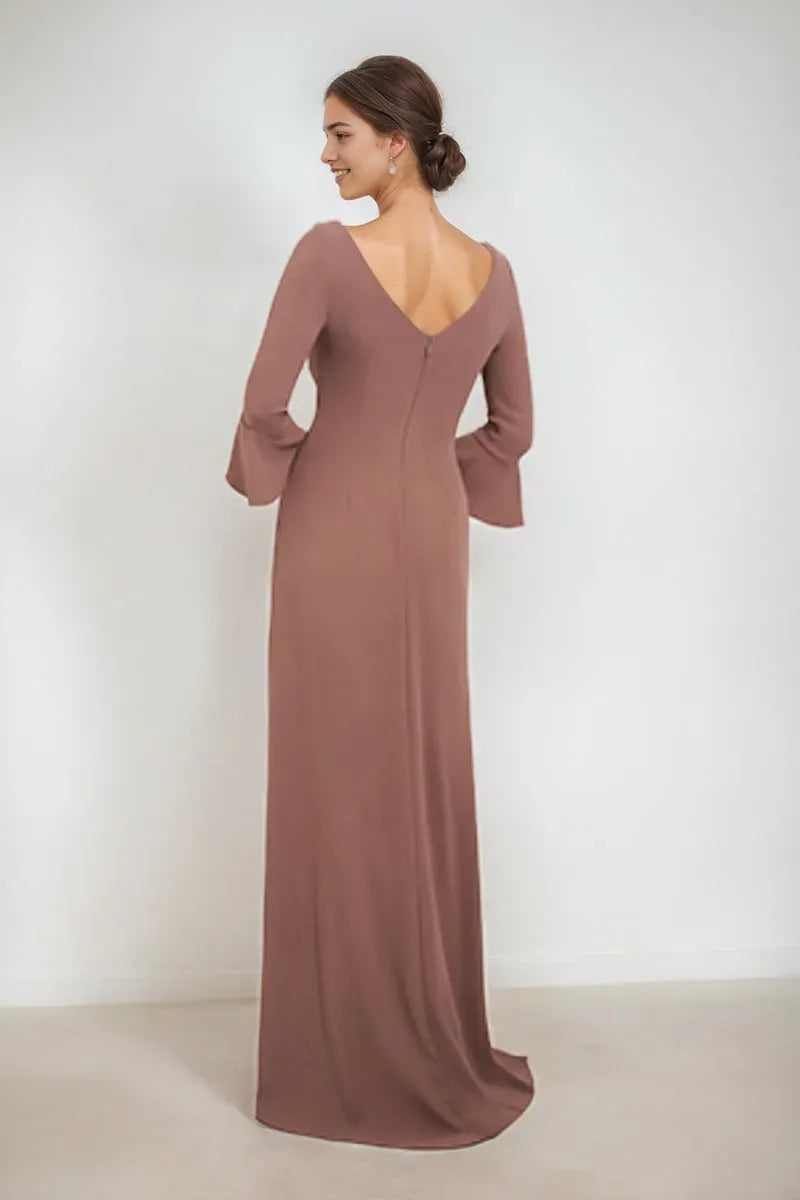 Scoop Neck Mother Of The Bride Groom Dresses with Appliques Split Side