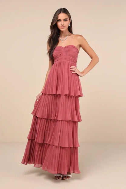 Special Occasion Sophisticated Graceful Elegant Light Pink A-Line Sweetheart Sleeveless Prom Dress