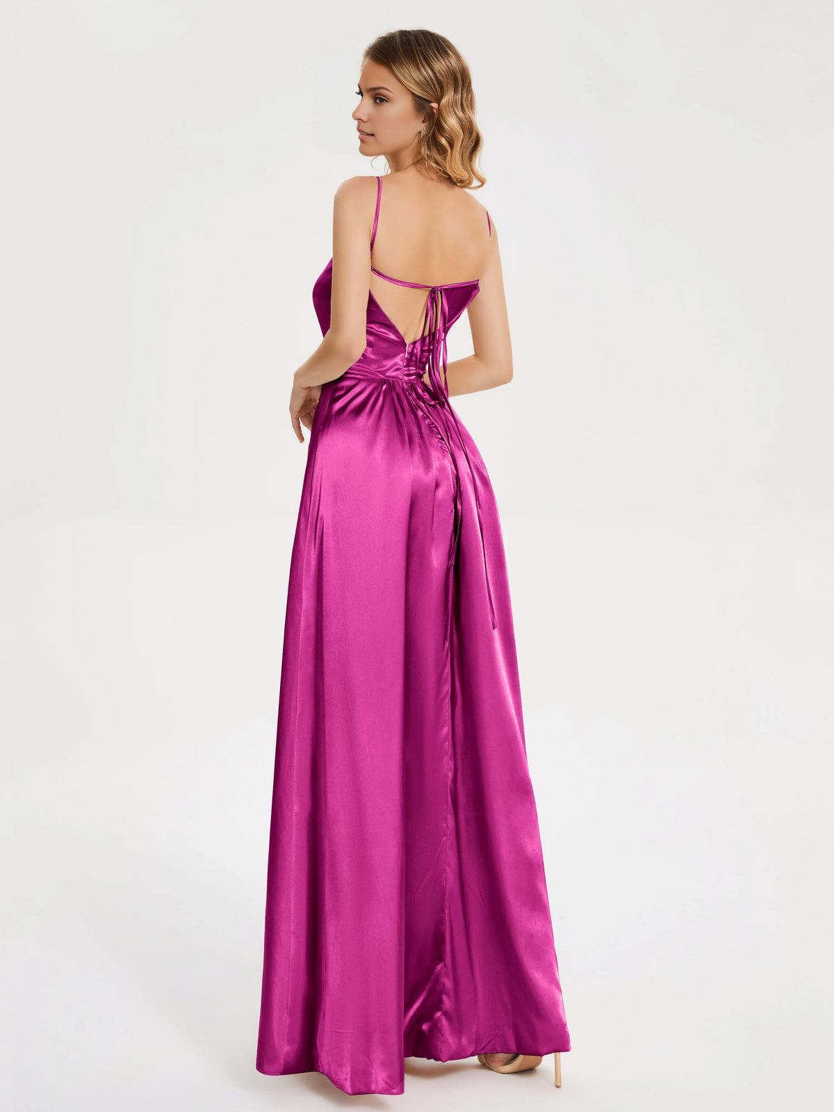 Beautiful Timeless Chic Elegant Black Satin A-Line High Neck Sleeveless Prom Dress