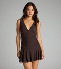 Stylish Refined Beautiful Timeless Elegant Red A-Line V-Neck Sleeveless Mini Homecoming Dress