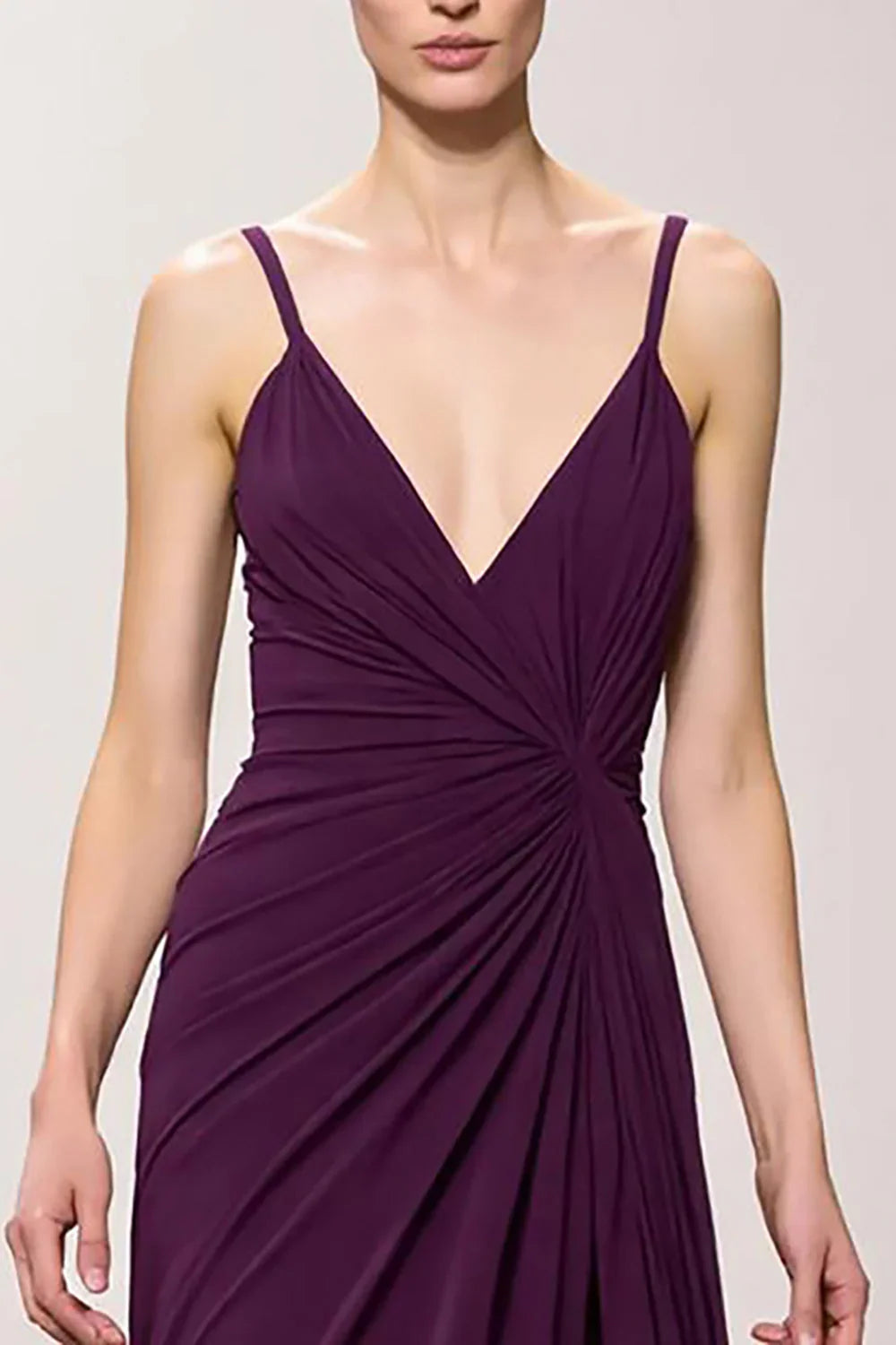 Beautiful Timeless Special Occasion Elegant Chiffon Sheath V-Neck Sleeveless Floor-Length Prom Dress