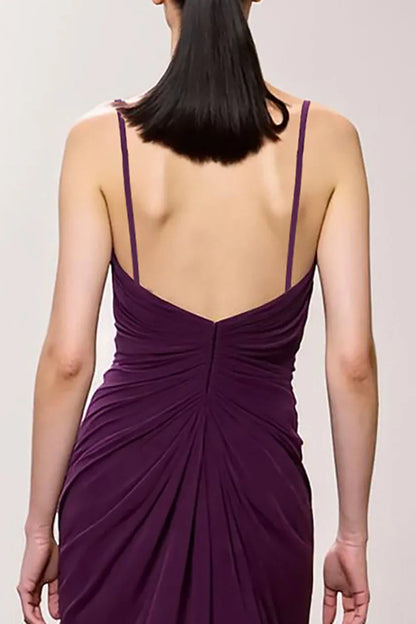Beautiful Timeless Special Occasion Elegant Chiffon Sheath V-Neck Sleeveless Floor-Length Prom Dress
