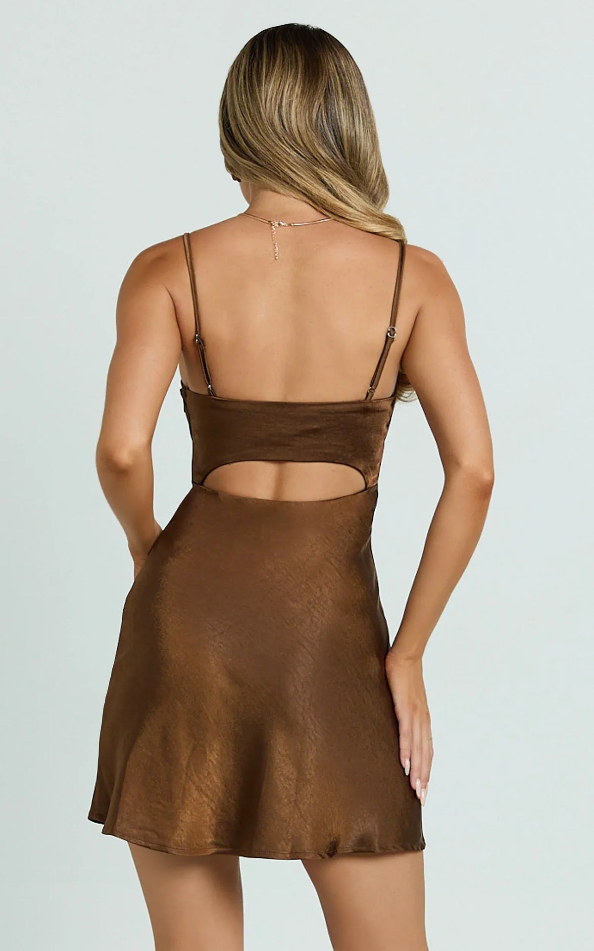 Stylish Refined Beautiful Timeless Chic Elegant Satin Sheath Sleeveless Mini Homecoming Dress