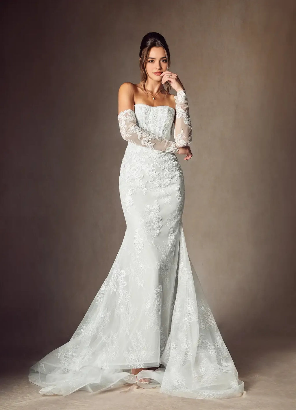 White Sexy Mermaid Strapless Bodice Wedding Dresses Fitted Tight Wedding Dresses for Women for women