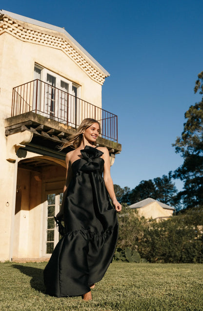 Stylish Refined Beautiful Elegant Black Satin A-Line One-Shoulder Sleeveless Floor-Length Prom Dress