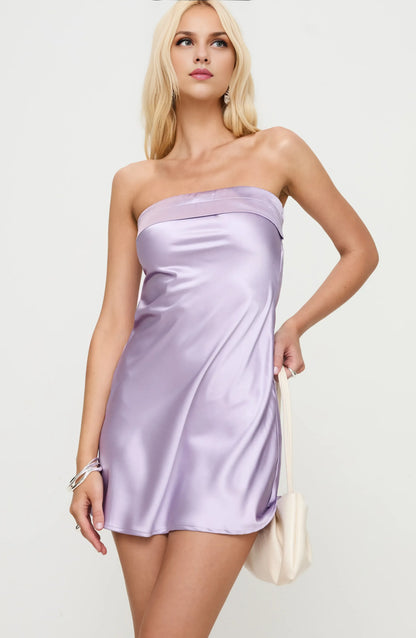 Sophisticated Graceful Stylish Refined Beautiful Elegant A-Line Strapless Sleeveless Mini Homecoming Dress
