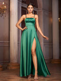 Beautiful Timeless Chic Elegant Emerald Green Lace A-Line Sleeveless Floor-Length Prom Dress
