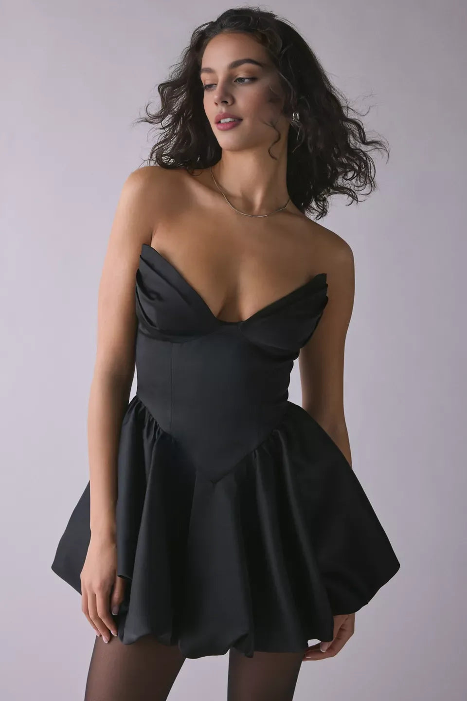 Timeless Special Occasion Sophisticated Elegant Black A-Line Strapless Sleeveless Mini Homecoming Dress