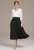 Sophisticated Graceful Elegant Red Chiffon A-Line Pleated Mother of the Bride Dress