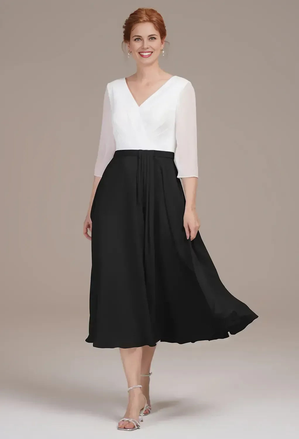 Sophisticated Graceful Elegant Red Chiffon A-Line Pleated Mother of the Bride Dress