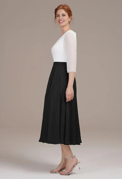 Sophisticated Graceful Elegant Red Chiffon A-Line Pleated Mother of the Bride Dress