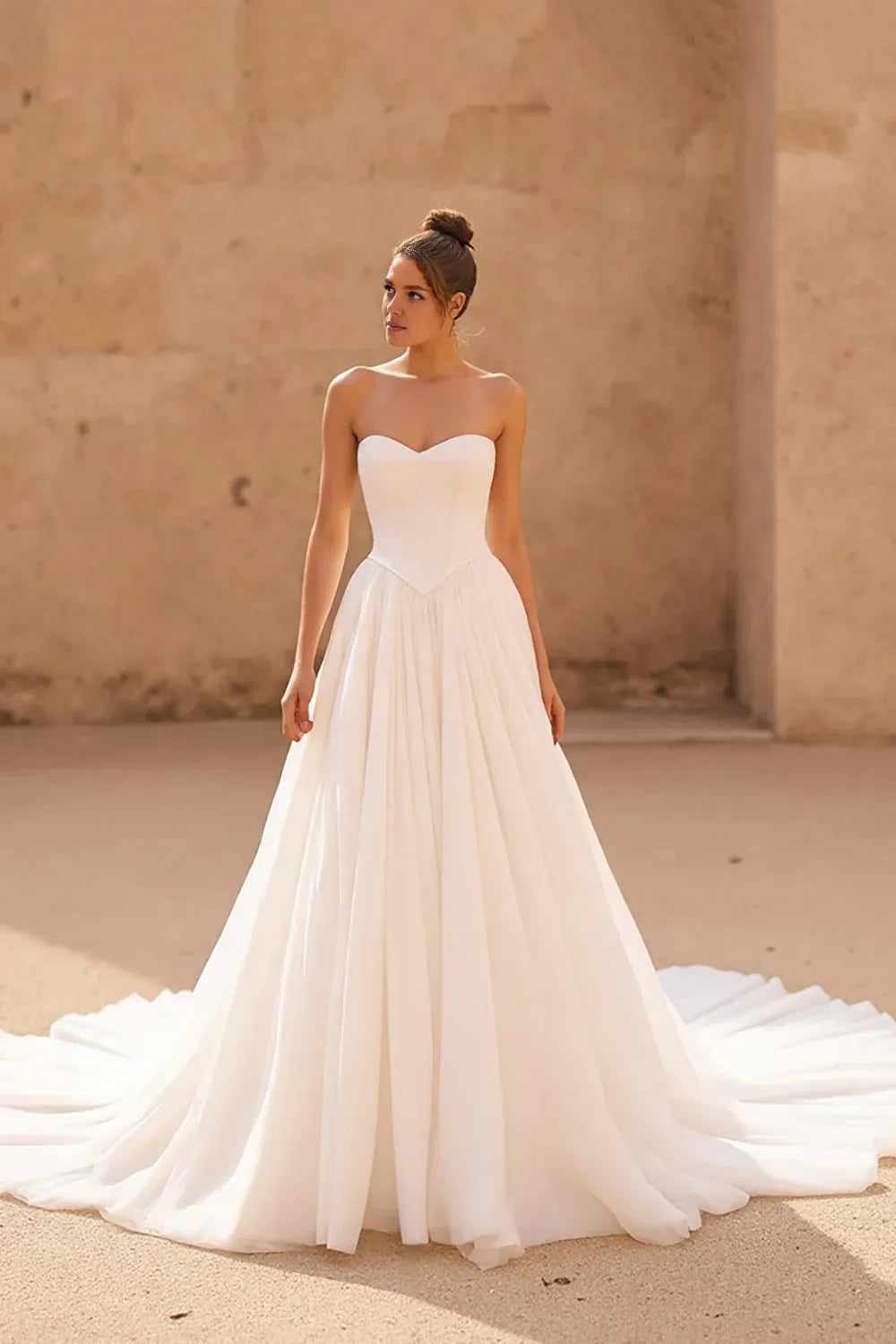 Sophisticated Graceful Stylish Refined Beautiful Elegant Ivory Lace Sweetheart Sleeveless Wedding Dress