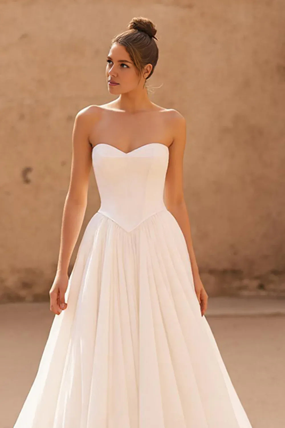 Sophisticated Graceful Stylish Refined Beautiful Elegant Ivory Lace Sweetheart Sleeveless Wedding Dress