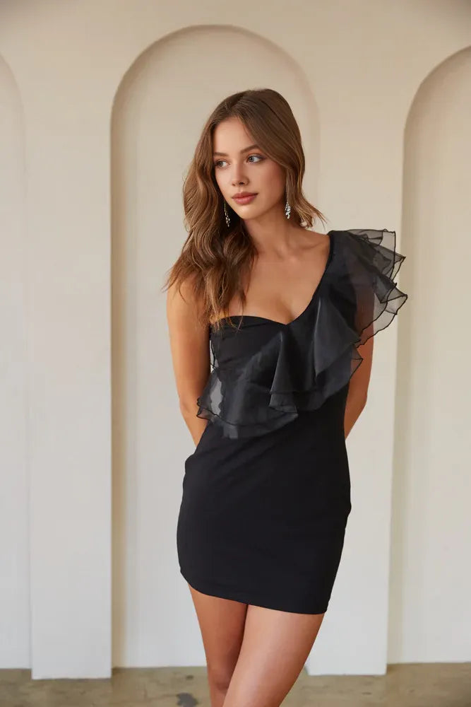 Stylish Refined Beautiful Elegant Royal Blue Chiffon Bodycon Sleeveless Mini Homecoming Dress