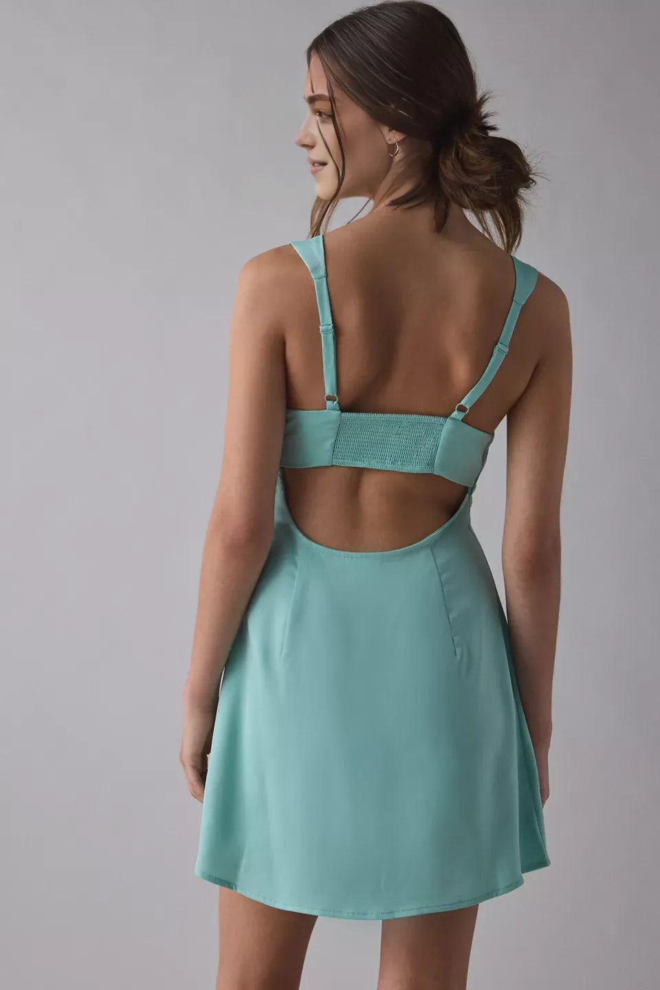 Beautiful Timeless Special Occasion Sophisticated Elegant Green Satin Sleeveless Mini Homecoming Dress