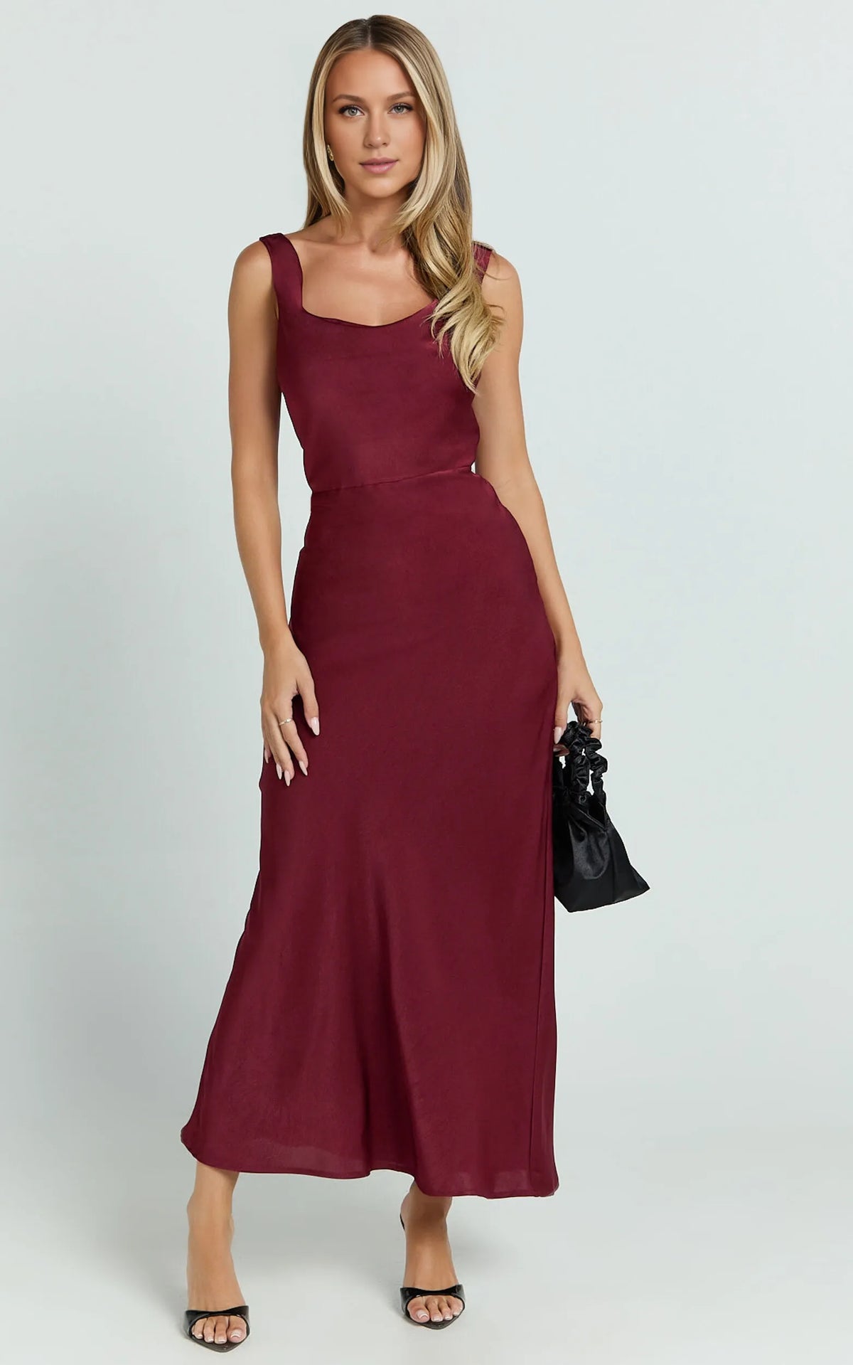 Sophisticated Graceful Stylish Refined Beautiful Timeless Elegant Mermaid Cowl Sleeveless Evening Dress