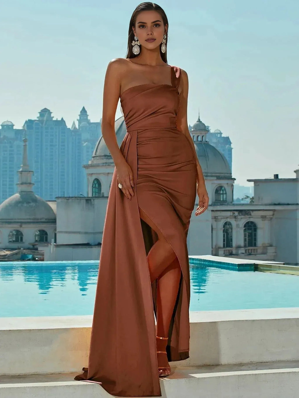 Beautiful Timeless Special Occasion Elegant Black Satin Mermaid Sleeveless Floor-Length Prom Dress