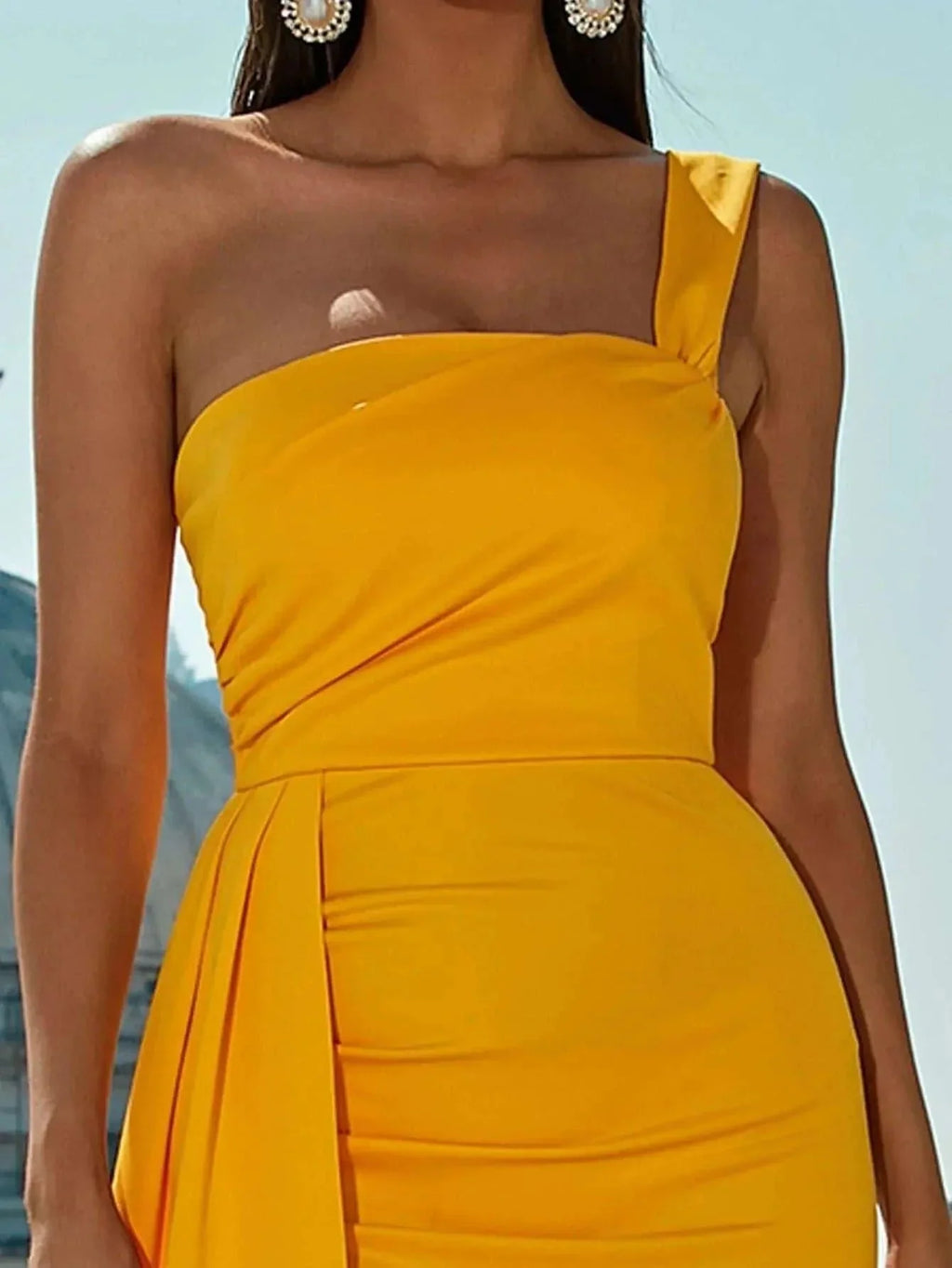 Timeless Special Occasion Sophisticated Elegant Orange Satin Mermaid Sleeveless Floor-Length Prom Dress