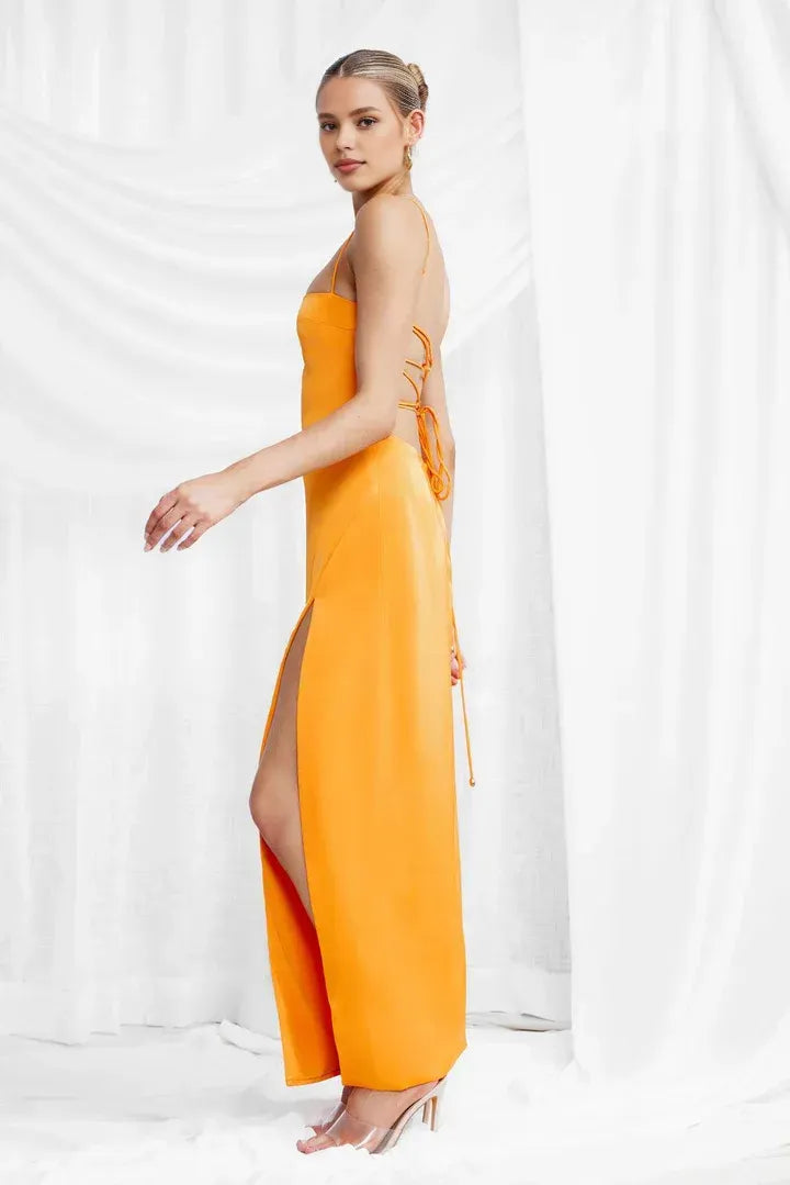 Special Occasion Sophisticated Graceful Stylish Refined Elegant Red Satin Sheath Sleeveless Prom Dress