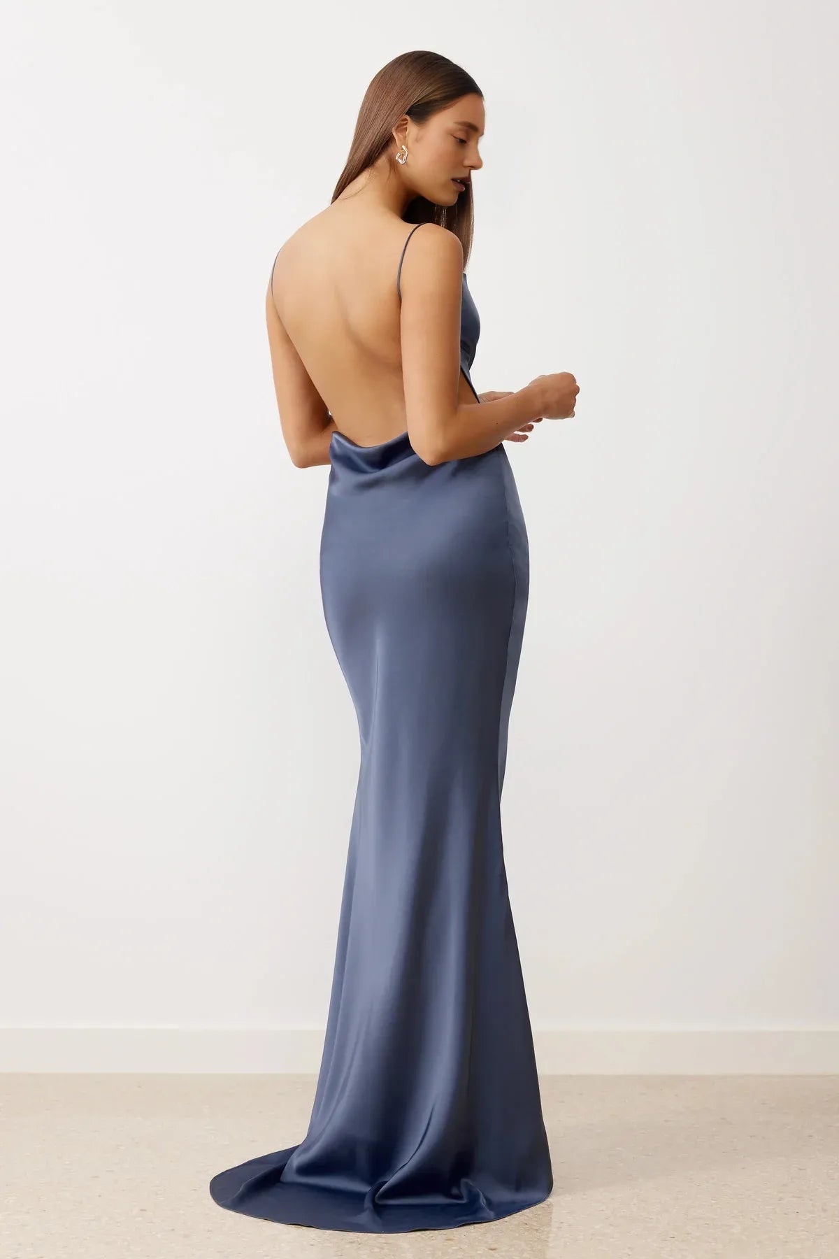 Special Occasion Sophisticated Graceful Elegant Blush Pink Satin Sheath Sleeveless Floor-Length Prom Dress