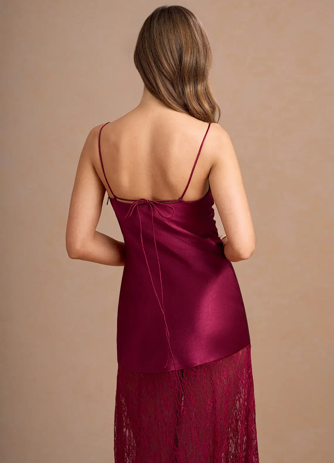 Special Occasion Sophisticated Graceful Stylish Elegant Burgundy Satin Sheath Cowl Sleeveless Evening Dress