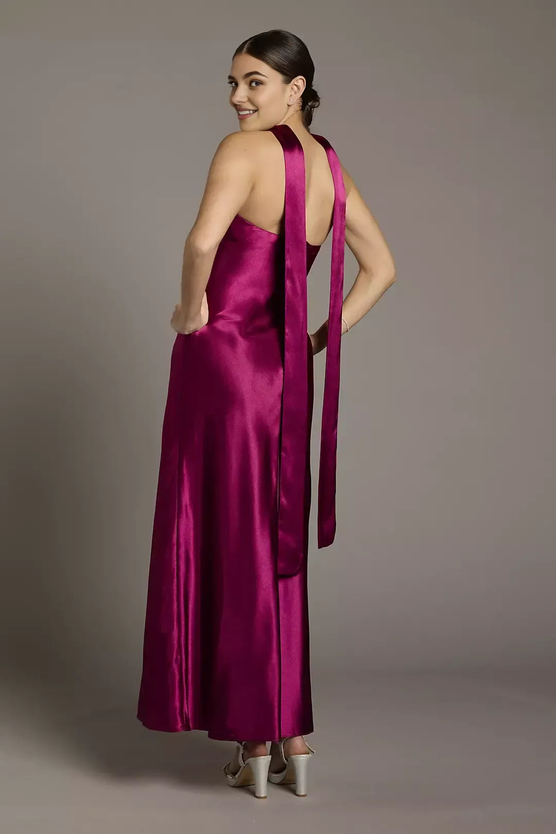 Stylish Refined Beautiful Timeless Elegant Satin Sheath Strapless Sleeveless Floor-Length Prom Dress