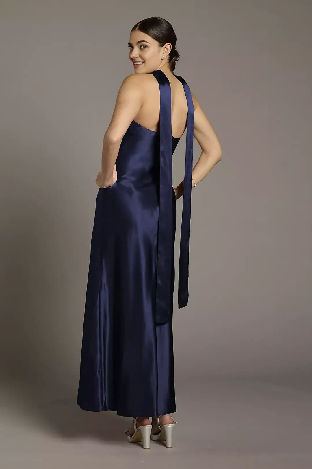 Stylish Refined Beautiful Timeless Elegant Satin Sheath Strapless Sleeveless Floor-Length Prom Dress