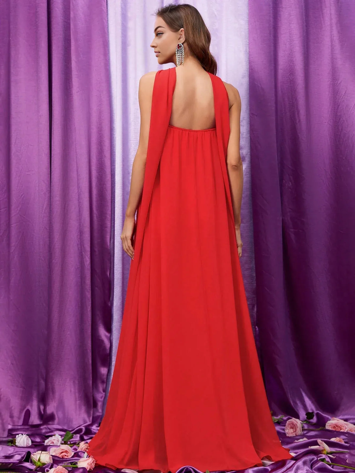 Timeless Special Occasion Sophisticated Graceful Stylish Elegant Red Strapless Sleeveless Prom Dress