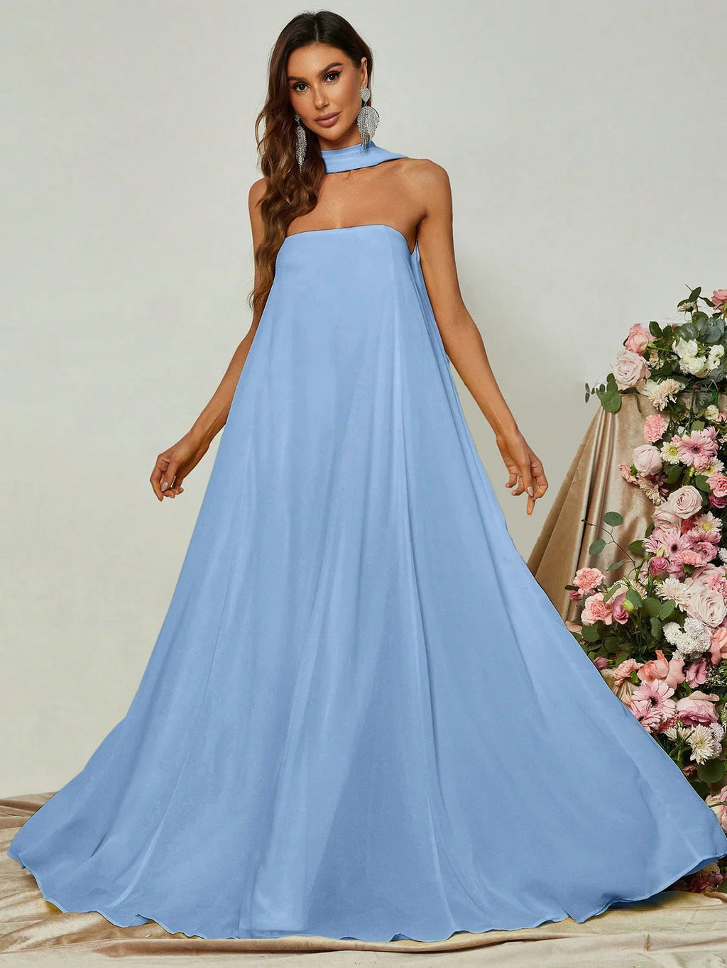Special Occasion Sophisticated Graceful Stylish Refined Elegant Yellow Strapless Sleeveless Prom Dress