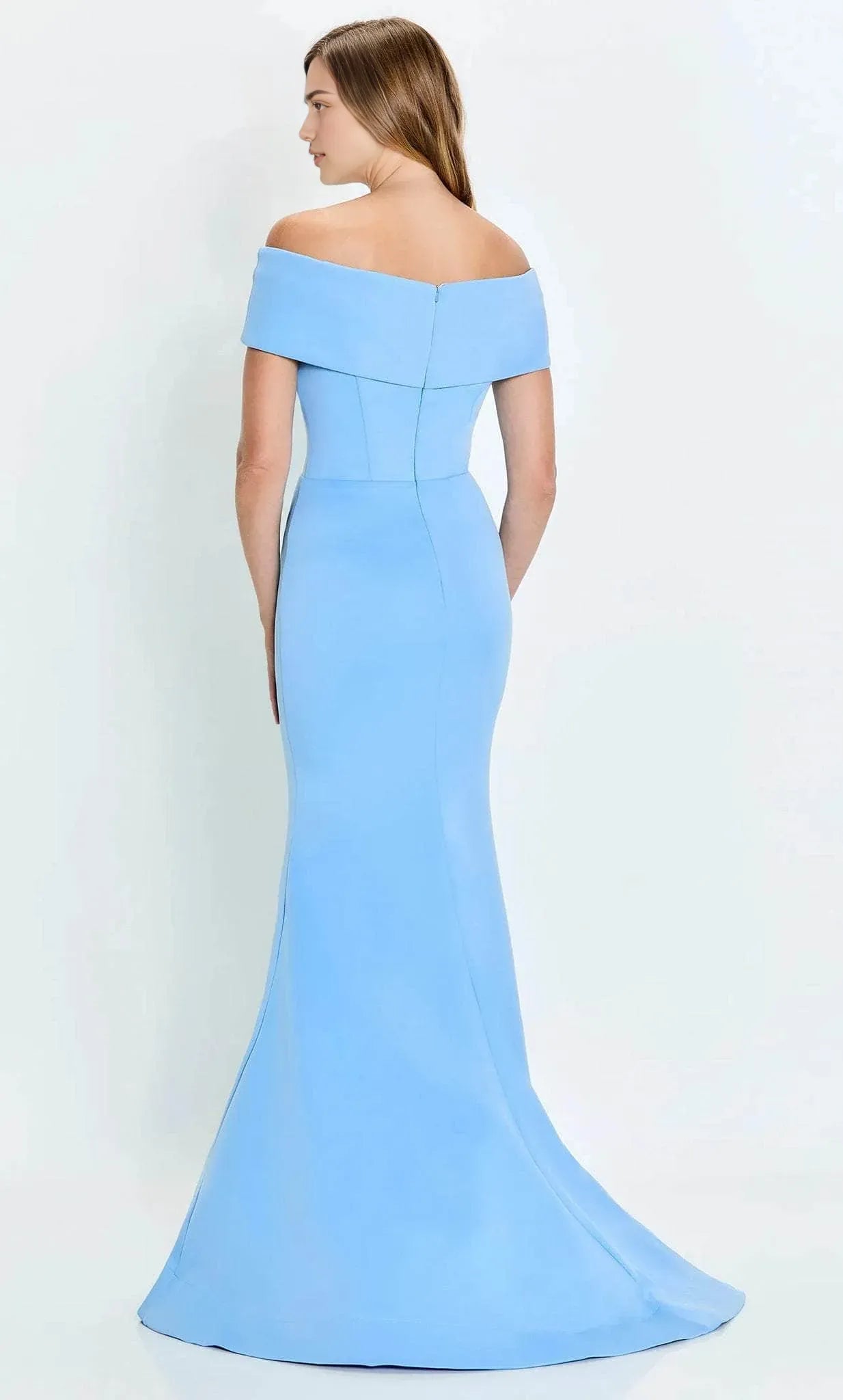 Blue Sky - Off - Shoulder Mermaid Evening Dress with Structured Neckline and Flattering Silhouette for Formal Occasions