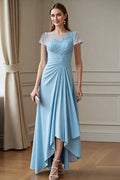 Sky Blue A Line Maxi Mother of the Bride Dress