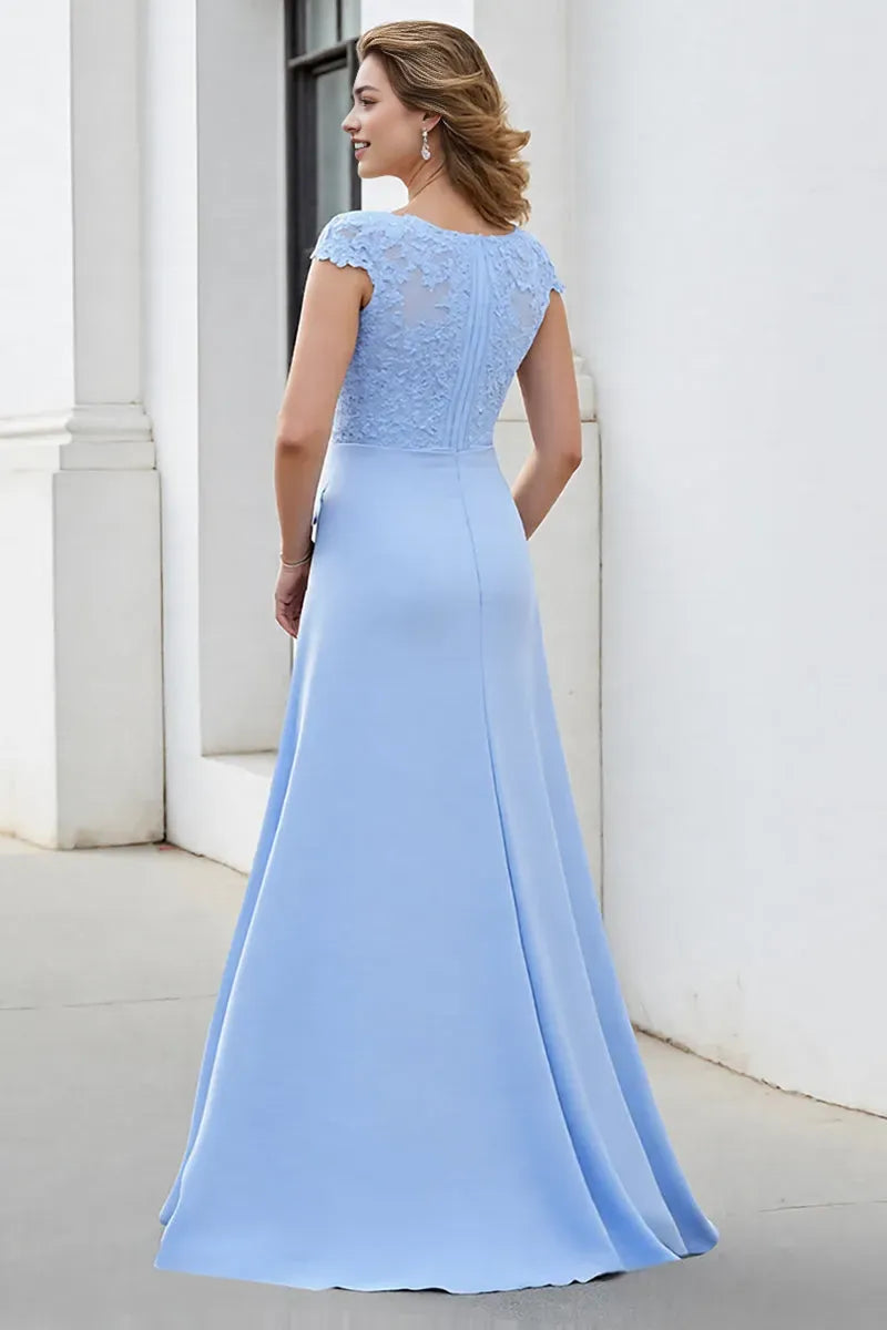 Sky Blue Maxi Mother of the Bride Dress