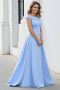Sky Blue Maxi Mother of the Bride Dress