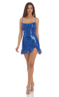 Sky Blue Homecoming Dresses Spaghetti Straps Asymmetric Ruffle Hem Flattering Fit Your Go To for Magical School Dance Evenings
