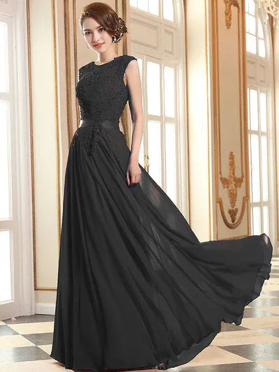 Pink Soft Evening Dresses Sleeveless Sash Floor Length Formal Gowns