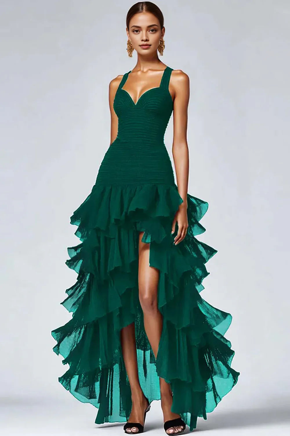 Special Occasion Sophisticated Graceful Stylish Refined Elegant Black Organza Sweetheart Sleeveless Prom Dress