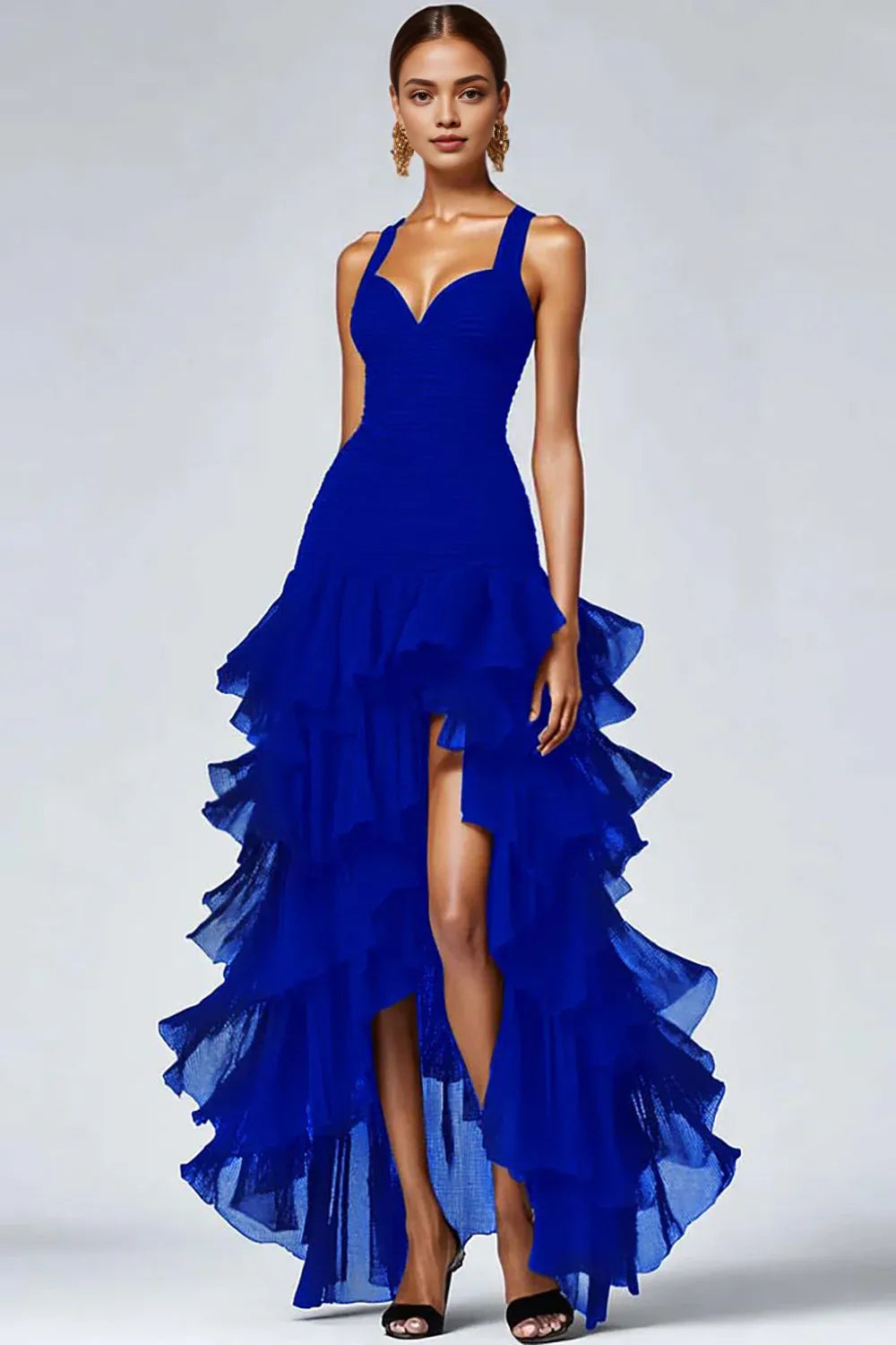 Special Occasion Sophisticated Graceful Stylish Refined Elegant Black Organza Sweetheart Sleeveless Prom Dress