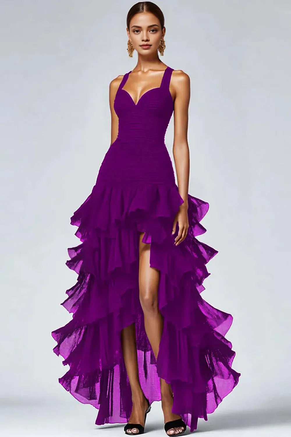 Special Occasion Sophisticated Graceful Stylish Refined Elegant Black Organza Sweetheart Sleeveless Prom Dress