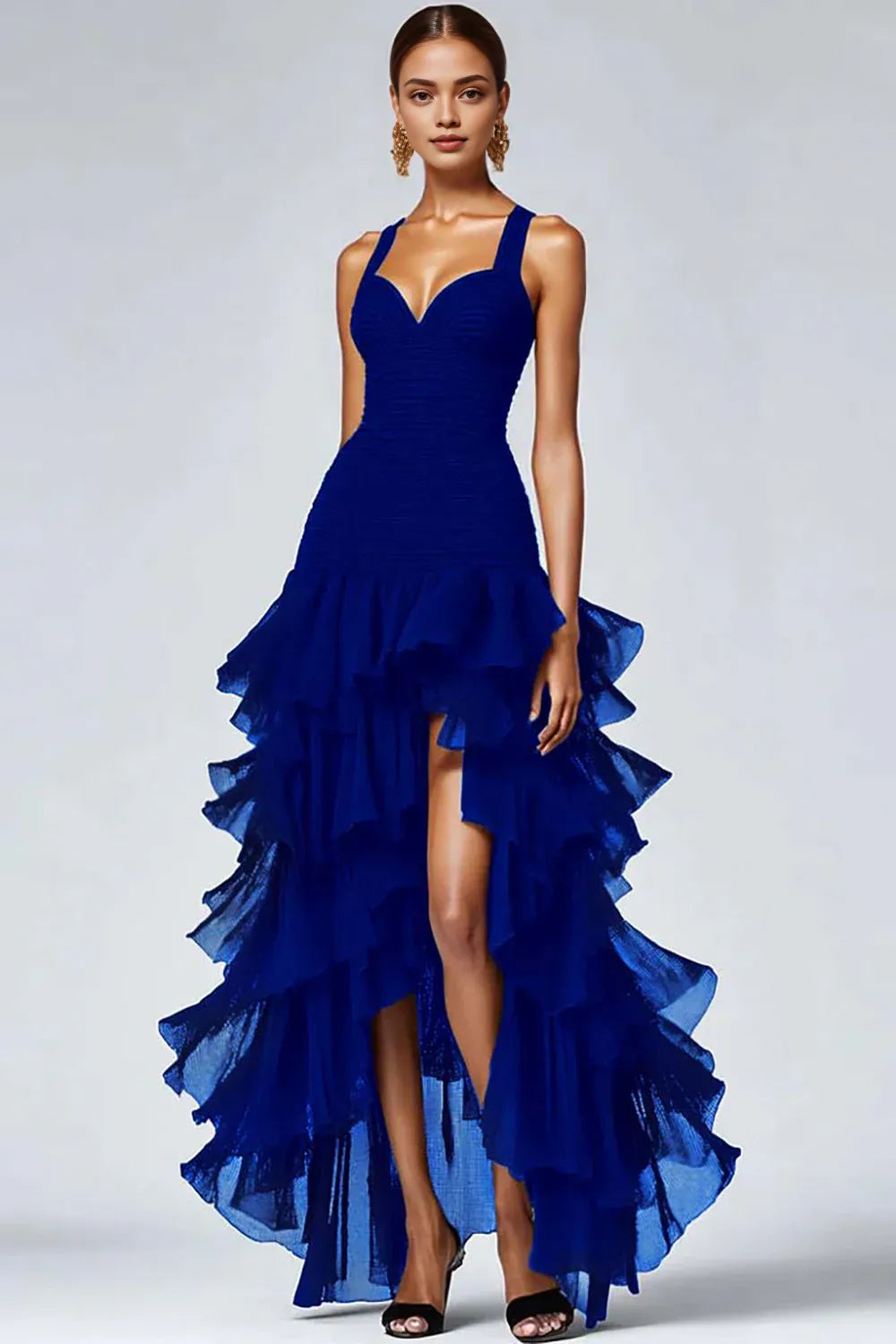 Special Occasion Sophisticated Graceful Stylish Refined Elegant Black Organza Sweetheart Sleeveless Prom Dress