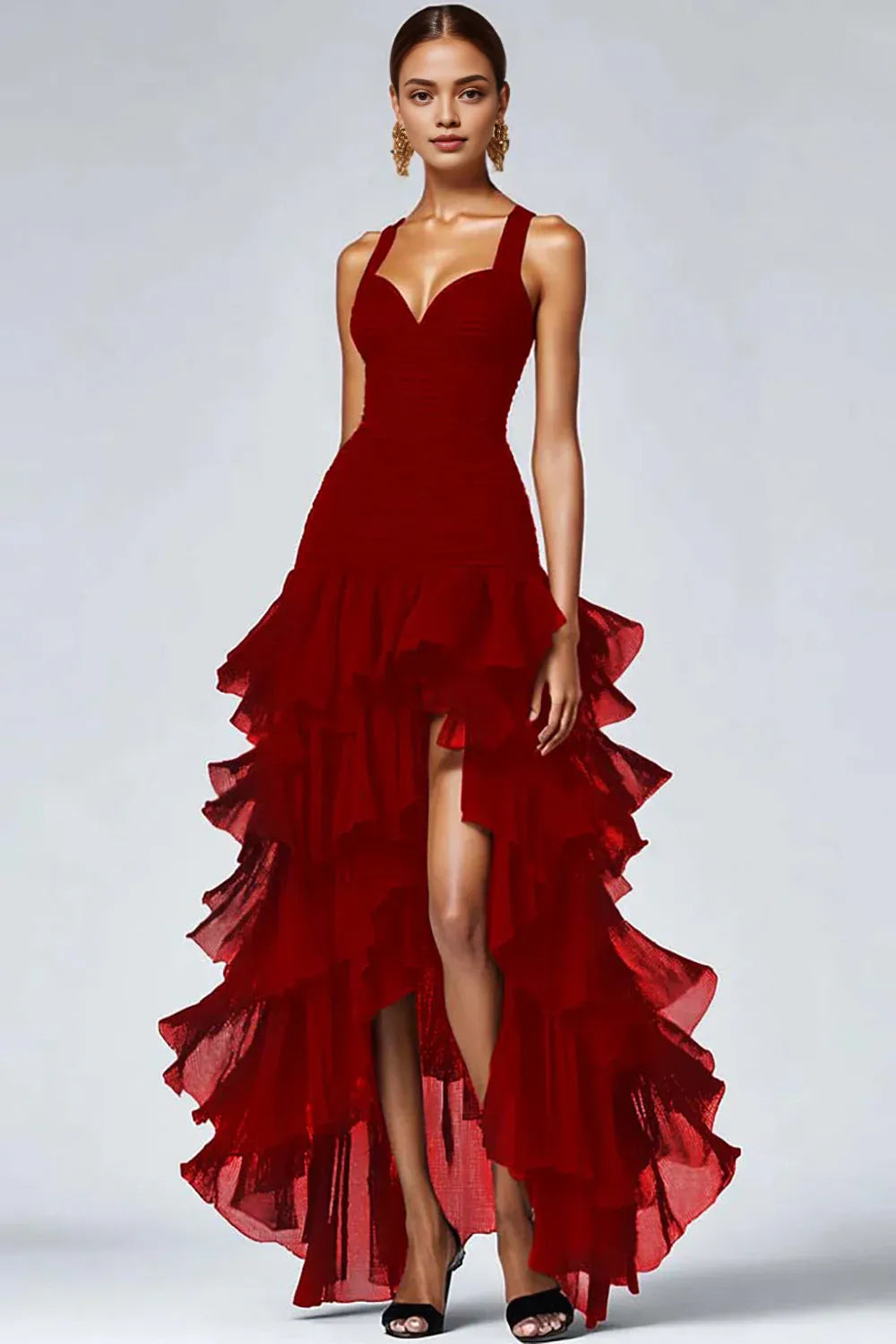 Special Occasion Sophisticated Graceful Stylish Refined Elegant Black Organza Sweetheart Sleeveless Prom Dress