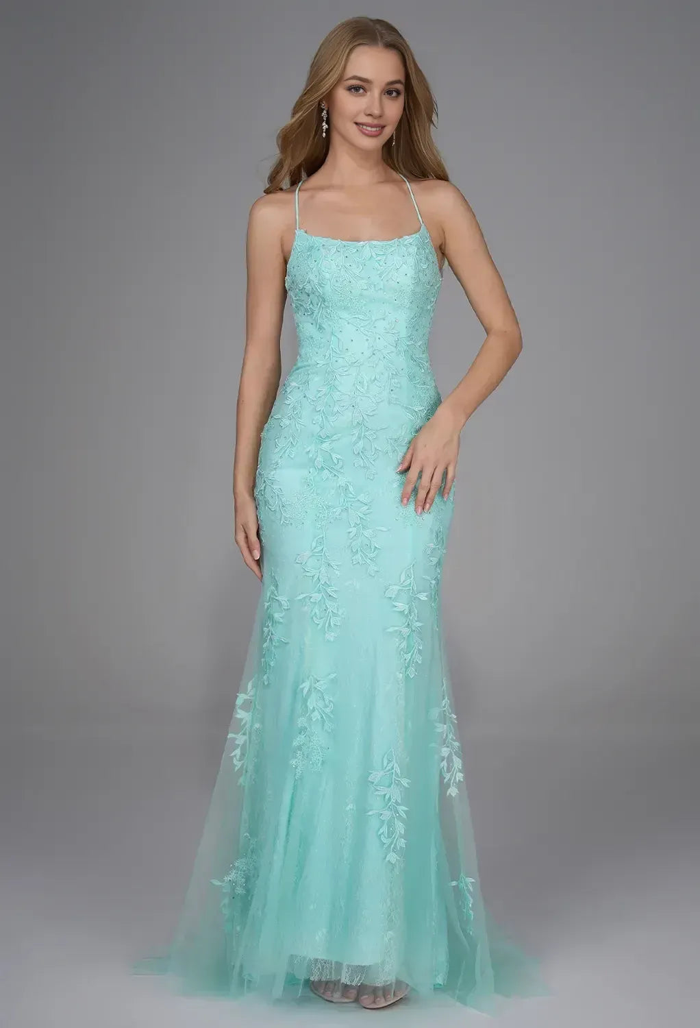 Special Occasion Sophisticated Graceful Stylish Refined Elegant Green Tulle Mermaid Sleeveless Prom Dress
