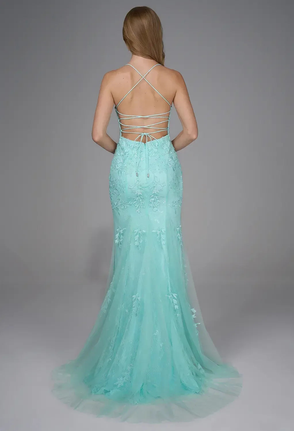 Special Occasion Sophisticated Graceful Stylish Refined Elegant Green Tulle Mermaid Sleeveless Prom Dress