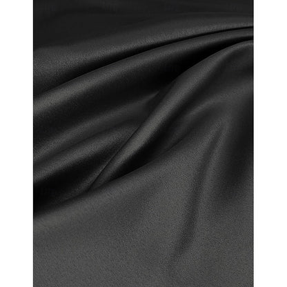 Elegant Dusty Blue Satin Sheath Long Sleeve Floor-Length Mother of the Bride Dress