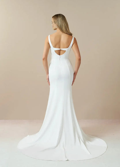 Luxurious White Pleated Mermaid Sweetheart Sleeveless Classic-Back Floor-Length Wedding Dress
