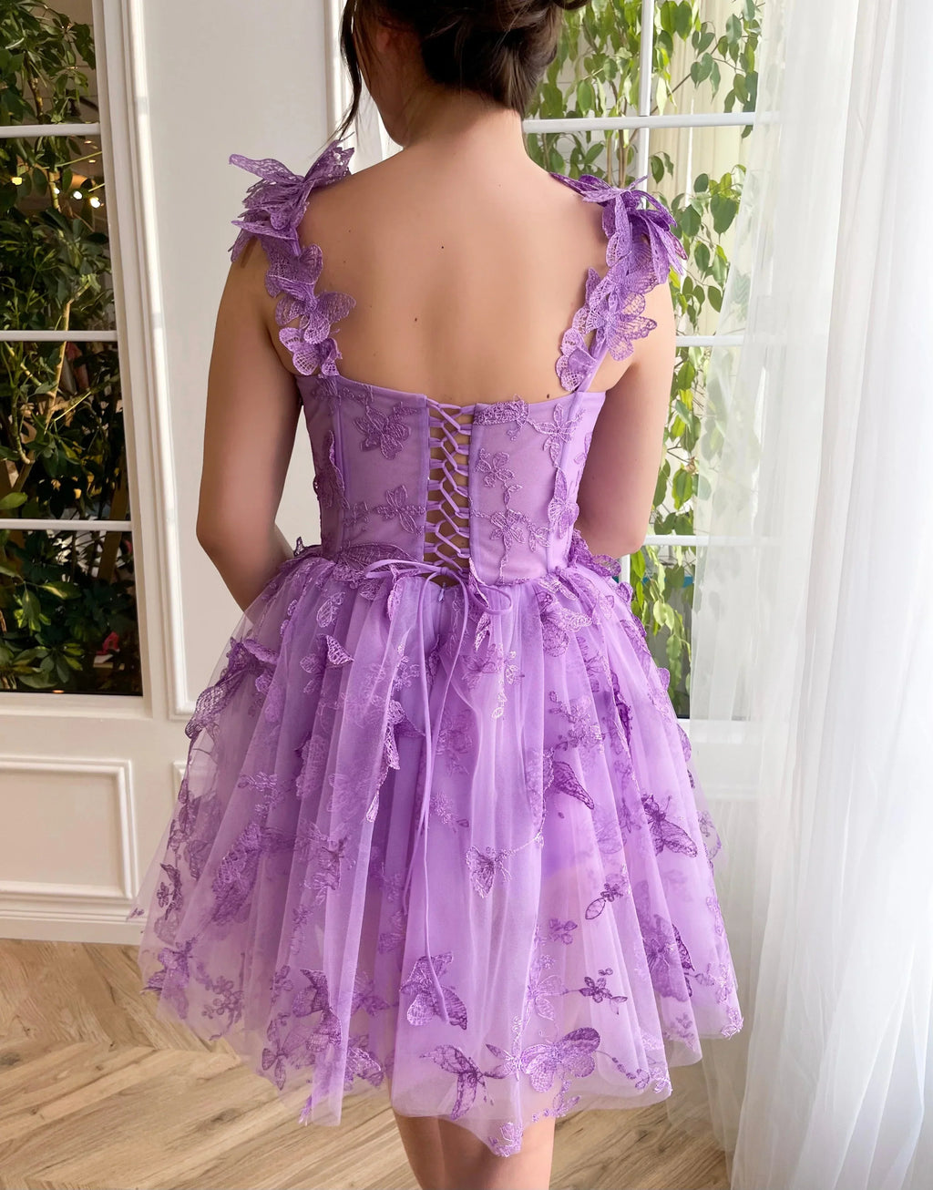 Wholesale Spaghetti Straps Butterfly A Line Butterfly Short/Mini Homecoming Dresses