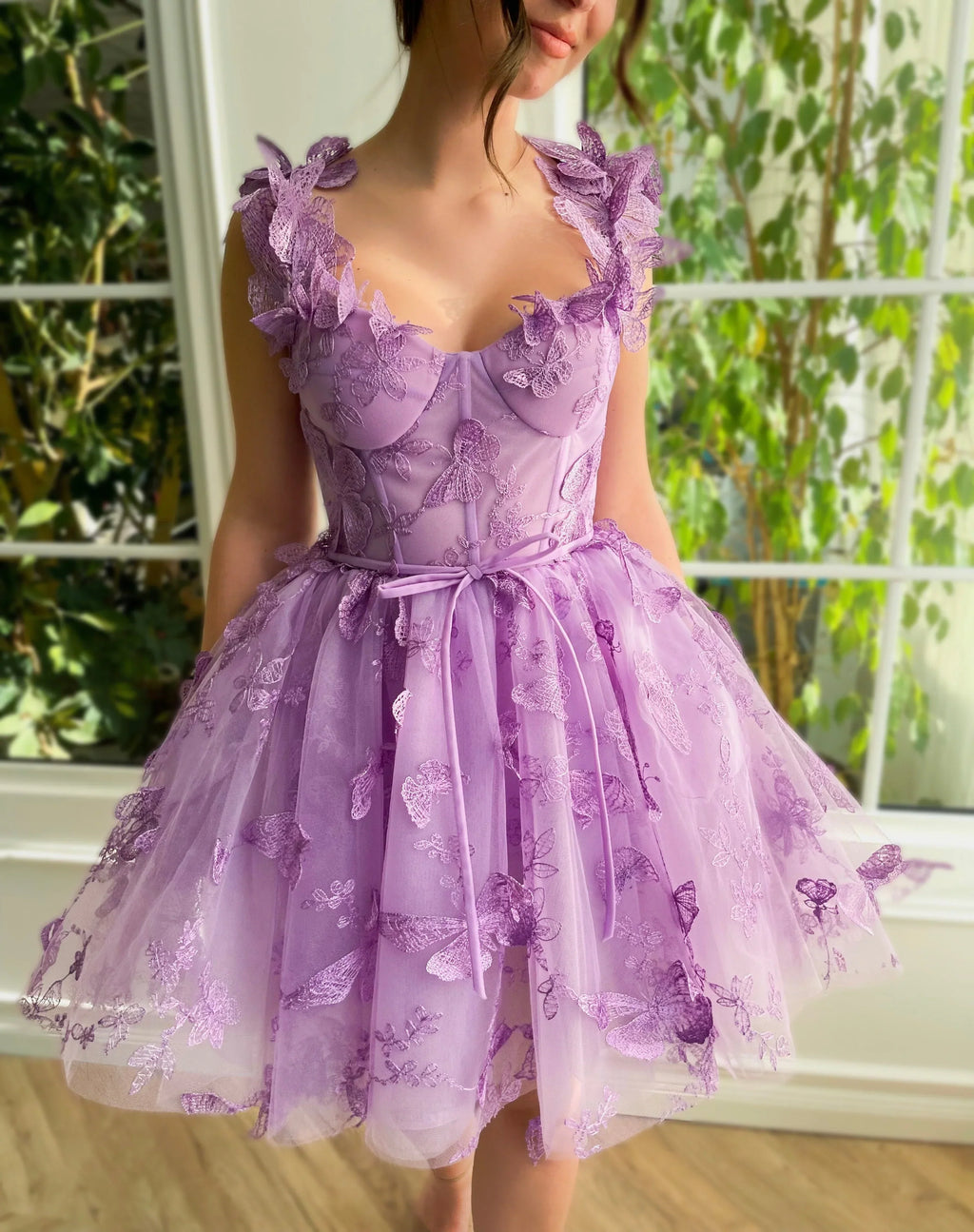 Wholesale Spaghetti Straps Butterfly A Line Butterfly Short/Mini Homecoming Dresses