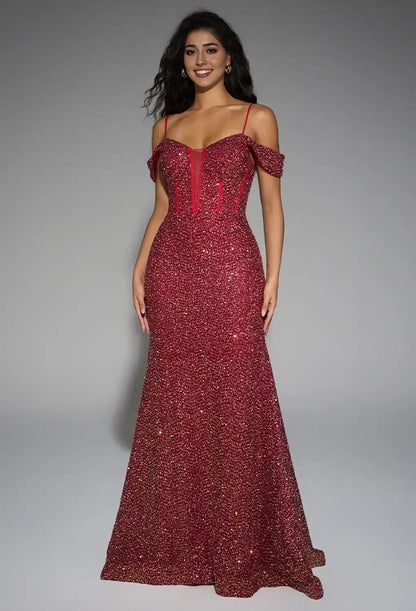 Beautiful Timeless Special Occasion Sophisticated Elegant Sequin Mermaid Sweetheart Sleeveless Prom Dress