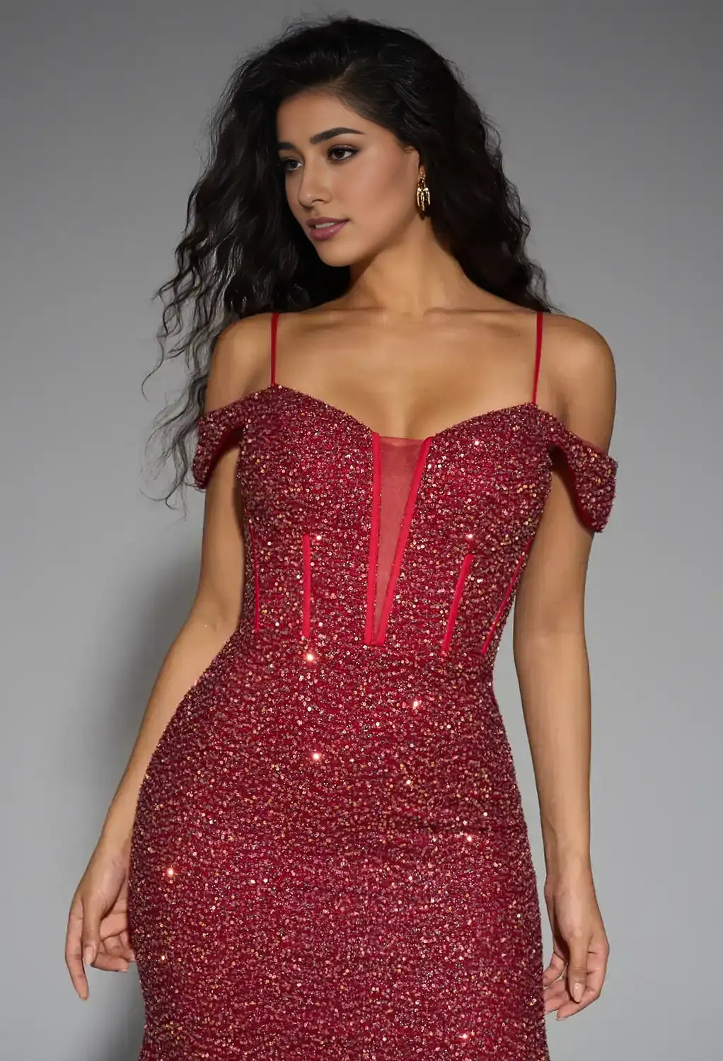 Beautiful Timeless Special Occasion Sophisticated Elegant Sequin Mermaid Sweetheart Sleeveless Prom Dress